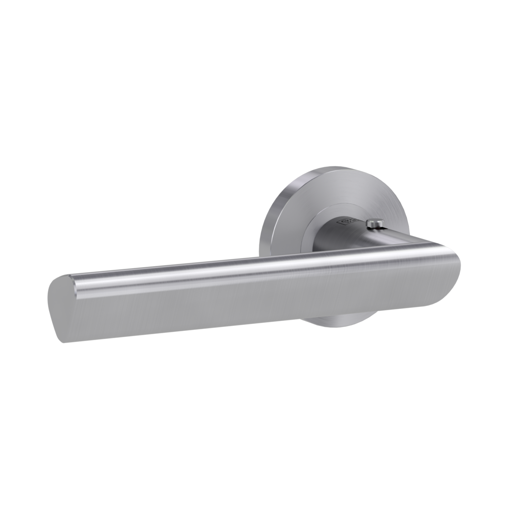 TRI 134 door handle set Screw-on system round escutcheons smart2lock 2.0 L satin stainless steel