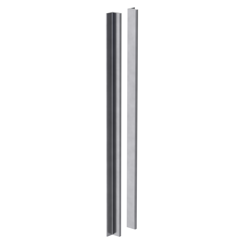 handle bar pair PLANEO GS_49012 adhesive technique 26.5x550x24.88mm brushed steel