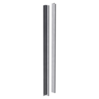 Freigestelltes Produktbild im idealen Blickwinkel fotografiert zeigt die GRIFFWERK Griffstangen-Paar PLANEO GS_49012 in der Ausführung für Glas - Edelstahl Optik - Klebetechnik SENSA