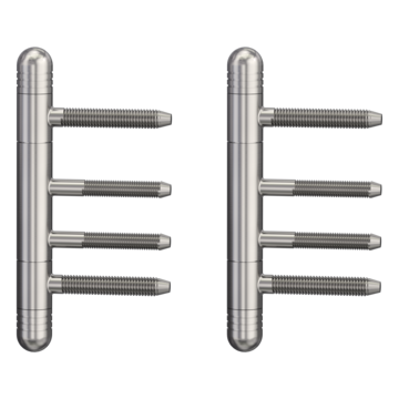 Door hinge incl. frame part for rebated wooden doors