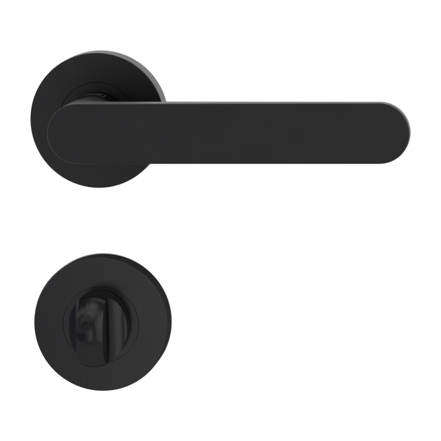 Isolated product image in perfect product view shows the GRIFFWERK rose set VIOLA in the version turn and release - perla silver matt - screw on technique inside view 