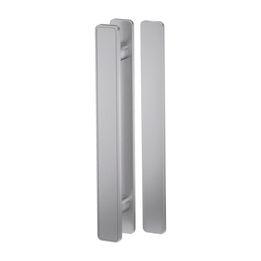 Griffstange mit -leiste R8 Klebetechnik 350x40x58mm Edelstahl-Optik matt
