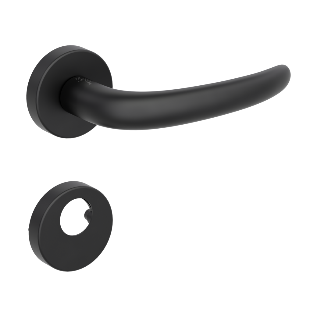 door handle set ULMER GRIFF clip on cl3 rose set round swiss profile graphite black