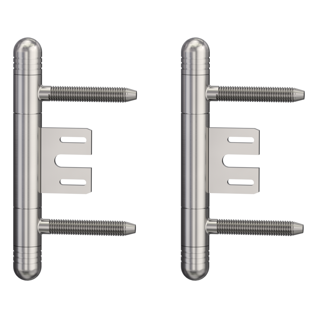 Paire de paum.AXUM 9303 a.parties cadre porte en feuillure 3 pièces Huisserie en acier gris satiné