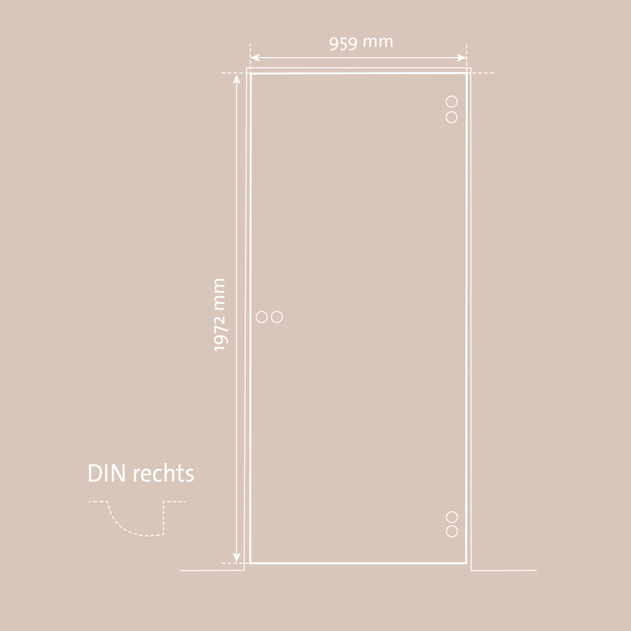 Detailed technical drawing in top view including dimensions of Jette glass revolving door