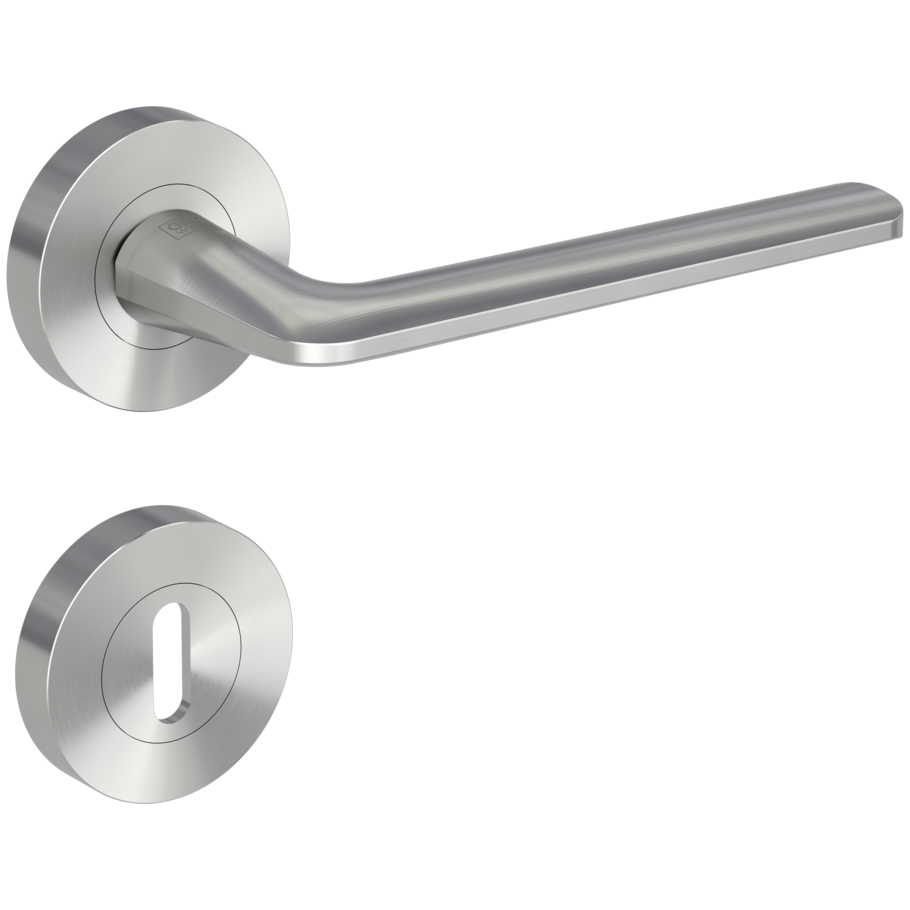 door handle set REMOTE screw on cl4 rose set round mortice lock velvety grey