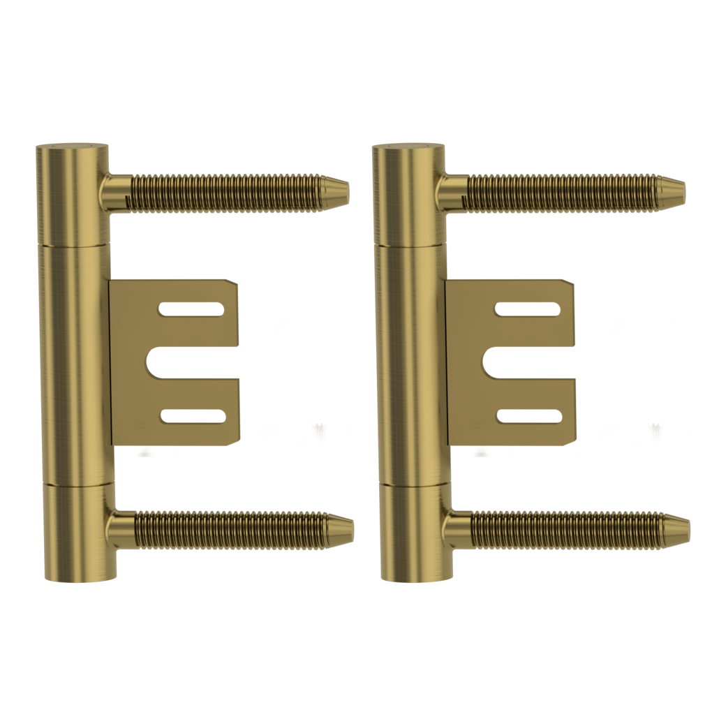 Bandpaar AXUM 9300 inkl. Rahmenteile gefälzte Türen 3-teilig Stahlzarge Gold matt