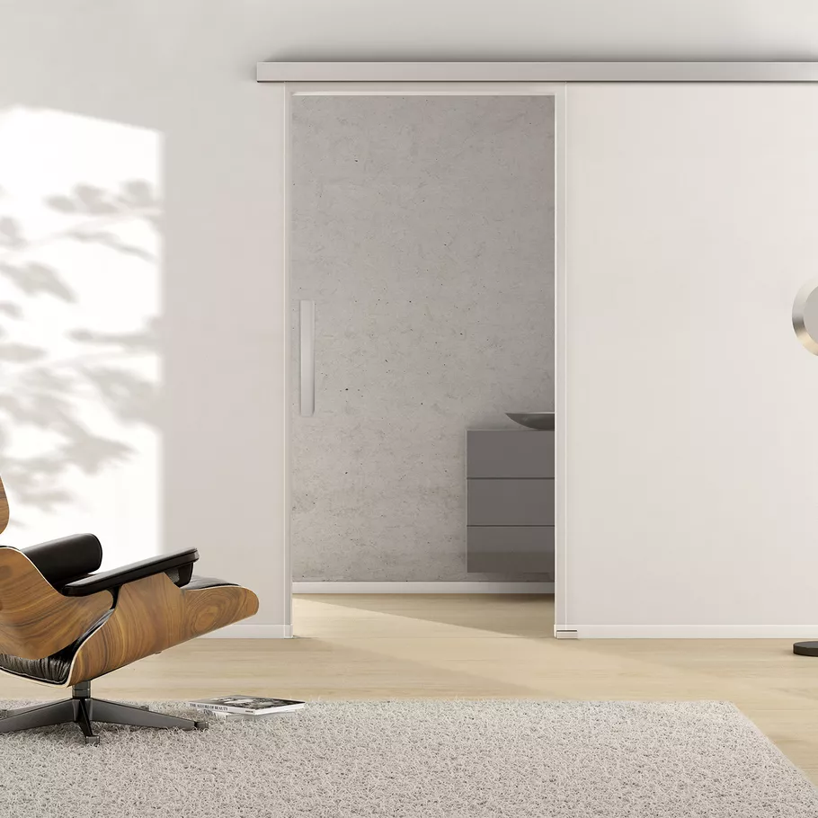 Glasschiebetür CLARITY 510 ESG PURE WHITE klar 935x2058x8mm