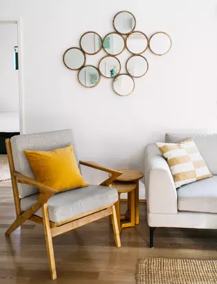 Salle de séjour en Modern Country Style L'illustration montre un salon de style Modern Country Style.