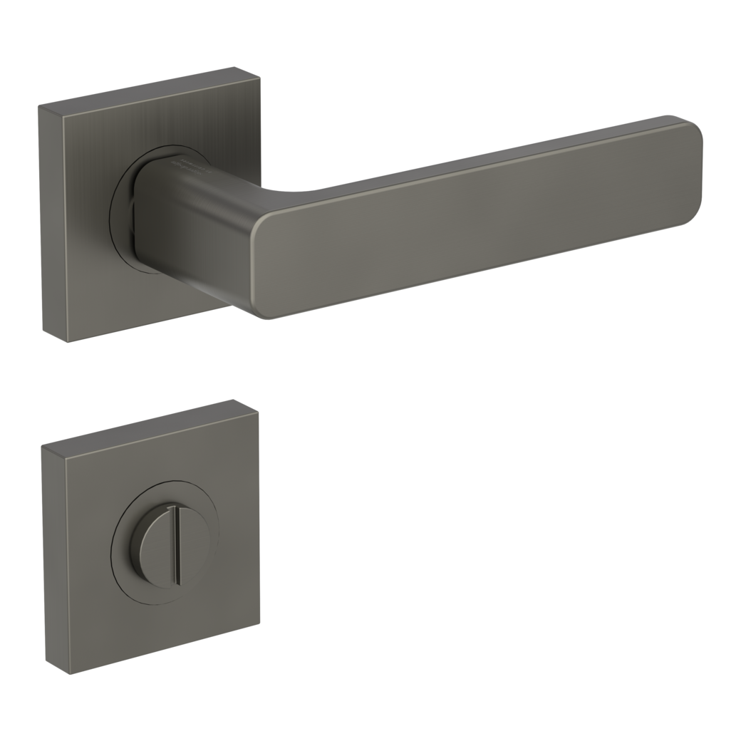 door handle set MINIMAL MODERN screw on cl4 rose set square wc cashmere grey