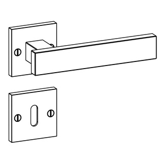 The figure shows a technical drawing of the door handle SQUARE