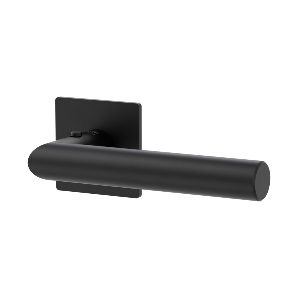 LUCIA PIATTA S QUATTRO door handle set Flat escutcheons straight-edged smart2lock 2.0 R graphite black