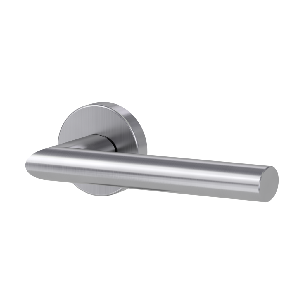 door handle set VIVIA clip on cl3 rose set round OS brushed steel