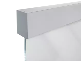 Freigestelltes Produktbild im idealen Blickwinkel fotografiert zeigt das Griffwerk Schiebetürsystem PLANEO 60 COMF für Glastür, 1-flügelig; Alu EV1