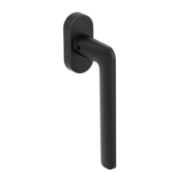 Silhouette product image in perfect product view shows the Griffwerk window handle REMOTE in the version unlockable, graphite black