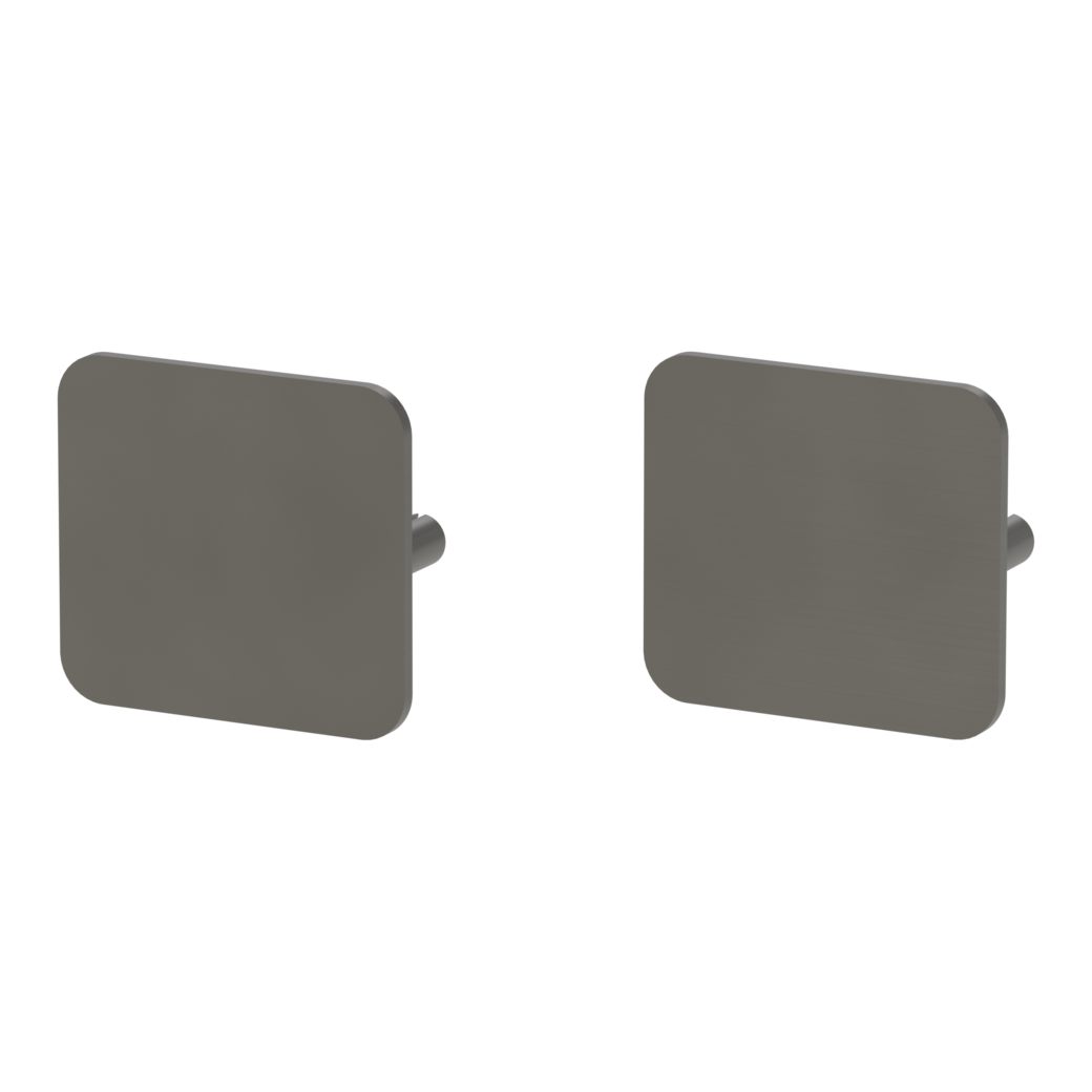 ONE pair of escutcheons rounded blank escutcheon Flat escutcheon cashmere grey