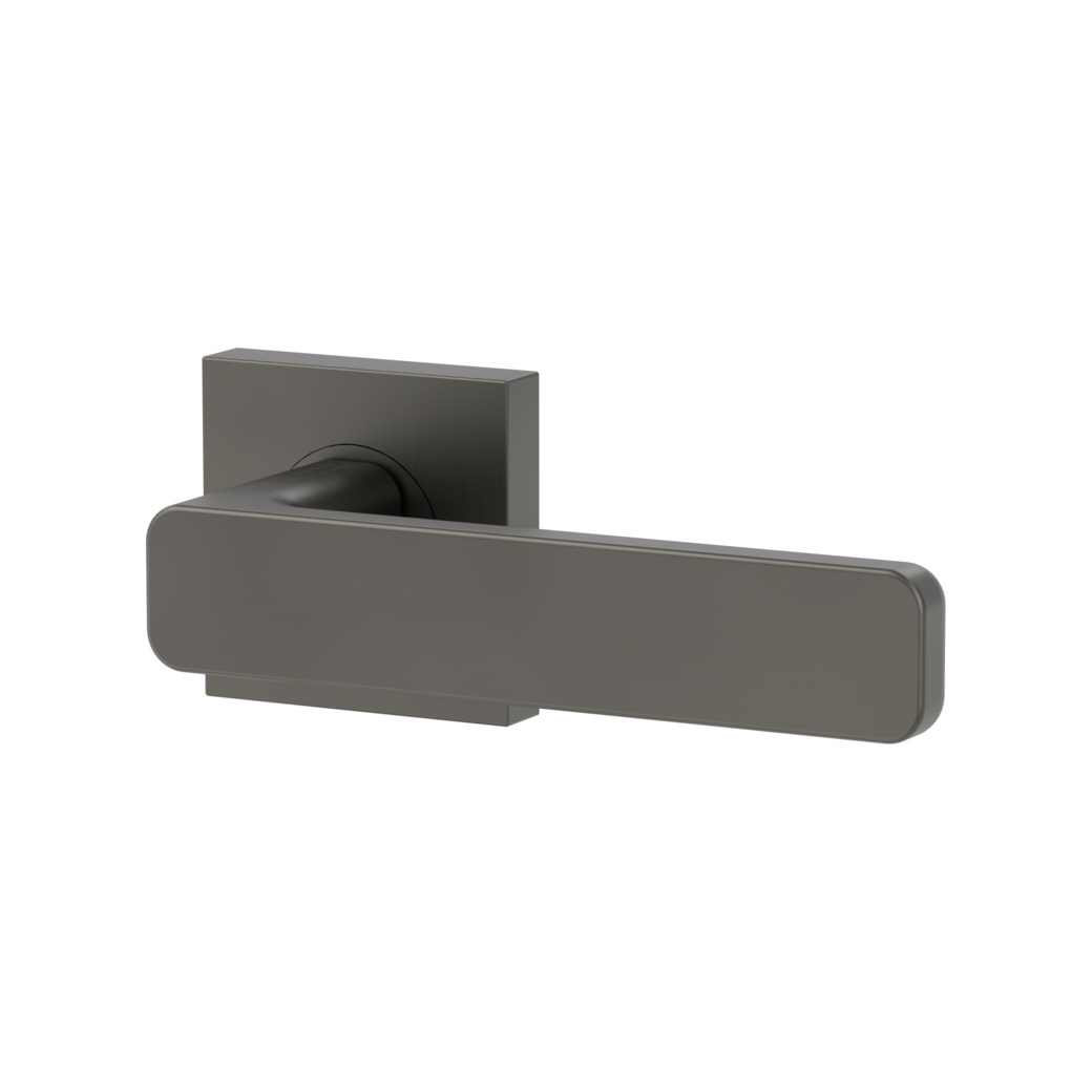 MINIMAL MODERN door handle set Screw-on sys.GK4 straight-edged escut. OS cashmere grey