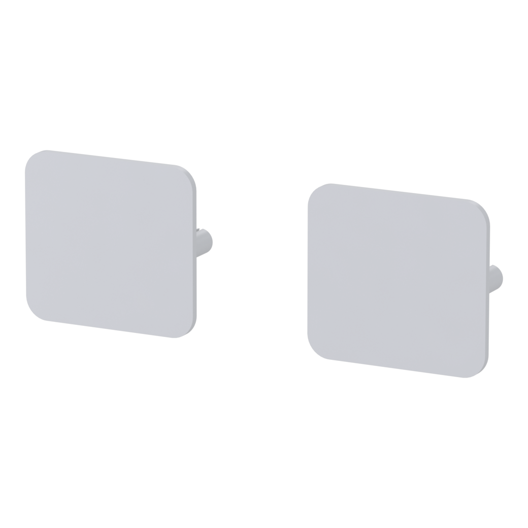 ONE pair of escutcheons rounded blank escutcheon Flat escutcheon silk white