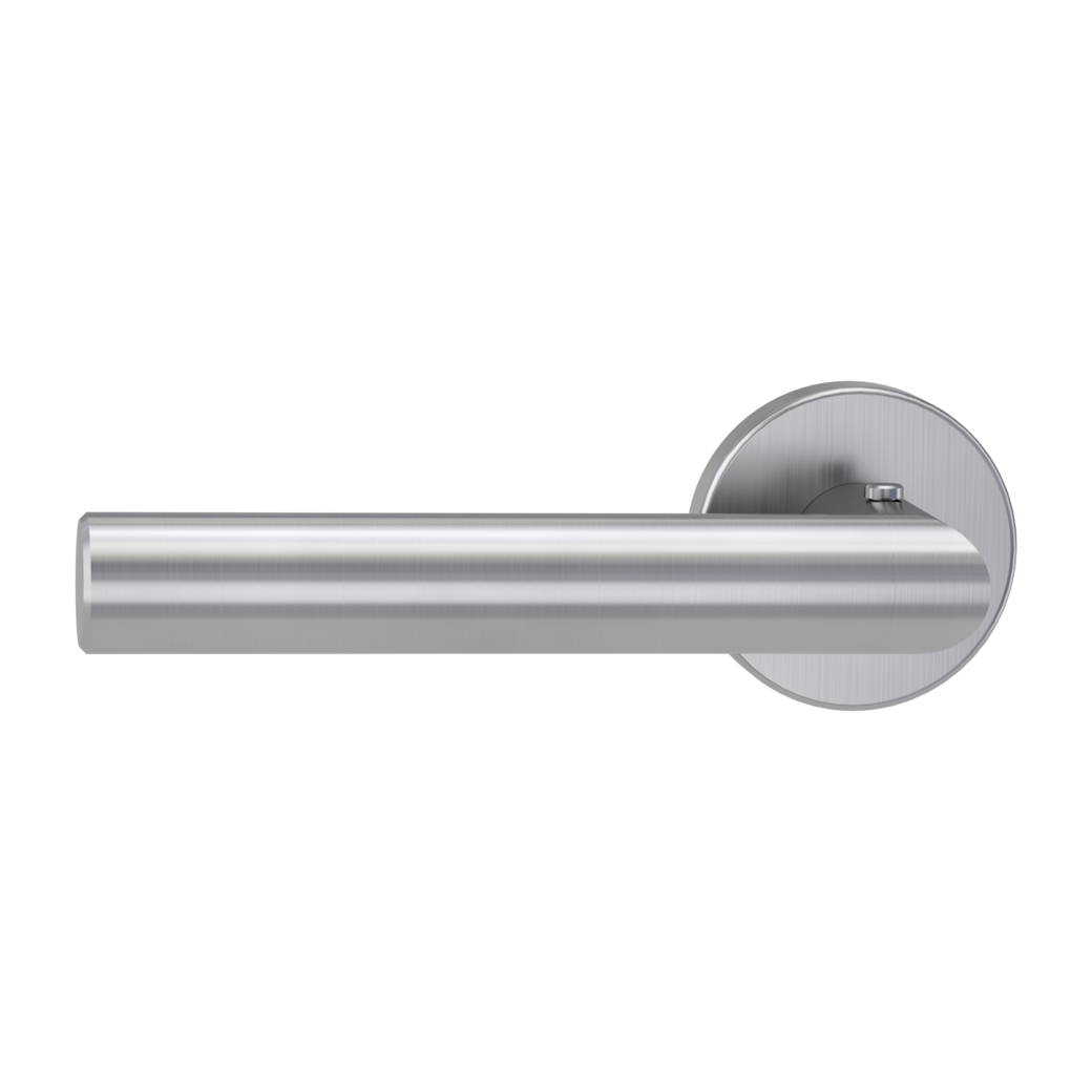 door handle set LUCIA clip on rose set round smart2lock 2.0 L brushed steel